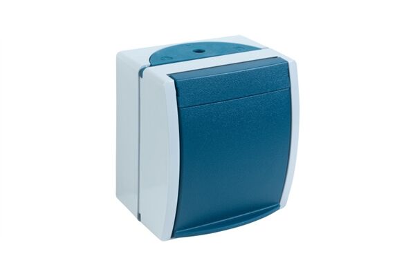  Feuchtraumsteckdose, 1-Fach, IP 44