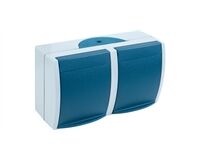 Feuchtraumsteckdose, 2-Fach, IP 44