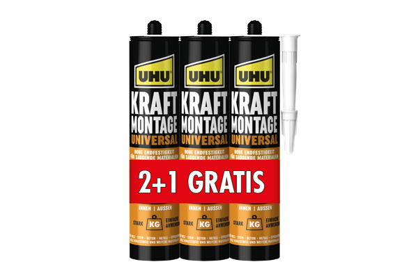 UHU Kraft Montage Universal, 470 g, 2+1 gratis