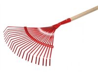 Laubbesen 390,  22 Zinken mit Stiel (rot)