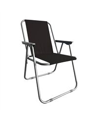 Garten-Campingsessel, schwarz, 52 x 44 x75 cm (schwarz)