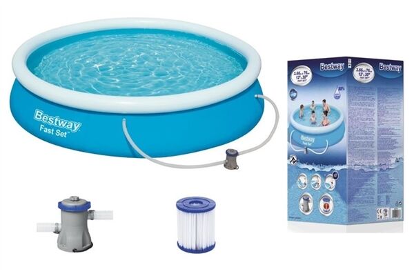  Bestway Pool-Set, Ø 366 x 76 cm, 512 L