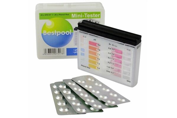  Bestpool, Mini-Tester, pH-Wert+Chlor, 40 St.