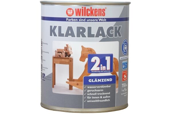 Wilckens Klarlack 2in1 glänzend, 750 ml
