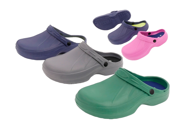 Damen/Herren-Clogs mit Einlage, Gr. 37 - 46