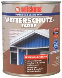 Wilckens Wetterschutzfarbe seidenglänzend, 750ml (reinweiß) Ral 9010