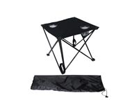 Angler-/Campingtisch, faltbar (schwarz)