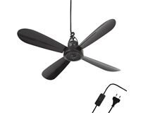 Mobiler Deckenventilator Ø 40 cm, mit Aufhänger (schwarz)