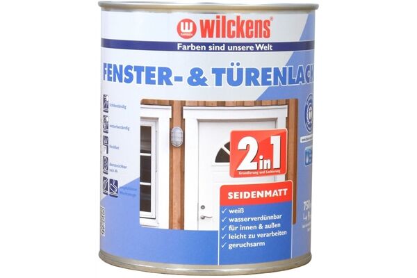 Wilckens Fenster- & Türenlack 2in1 seidenmatt, 750 ml
