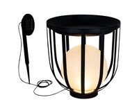 Beistelltisch mit LED Kugellampe