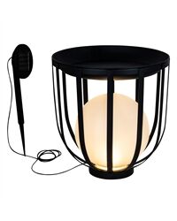 Beistelltisch mit LED Kugellampe