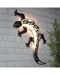 Solar Wandlicht Gecko mit 10 LED