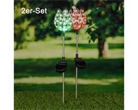 Gartenstecker Kristallblume, 2er Set