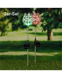 Gartenstecker Kristallblume, 2er Set