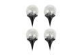  LED-Solarlampen, Crackle Glas, 4er-Set