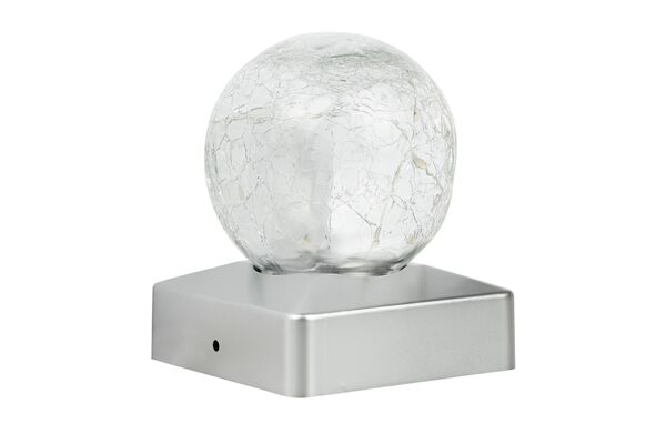 LED-Solar-Zaunbeleuchtung mit Crackle-Glas
