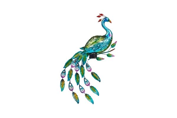  LED-Solar-Wandlicht, Pfau
