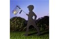  LED-Solar Gartenstecker, Junge mit Kescher