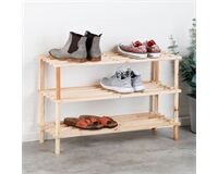 Schuhregal mit 3 Böden, aus Holz