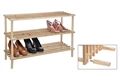  Schuhregal mit 3 Böden, aus Holz