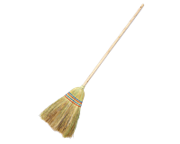 Strohbesen mit Holzstiel