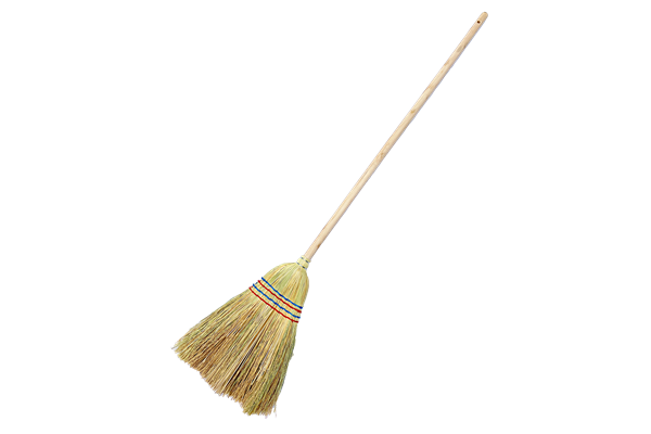 Strohbesen mit Holzstiel