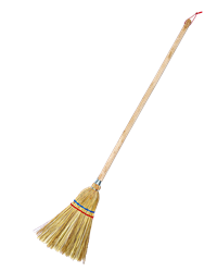 Kinderstrohbesen mit Holzstiel