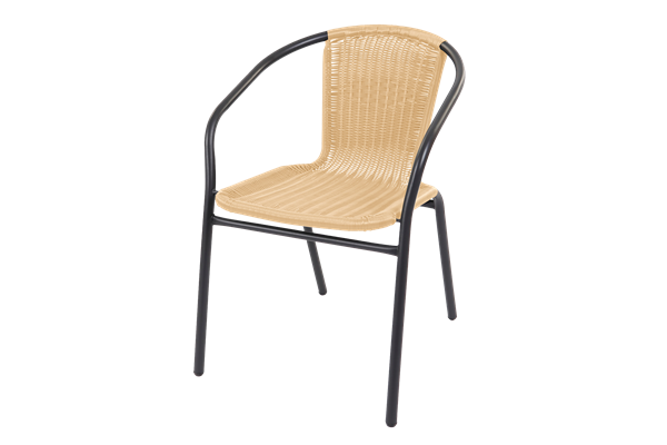  Rattan Bistro-Stuhl, ca. 53 x 60 x 73 cm