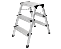 Aluminium Trittleiter, 2 x 3 Stufen