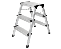 Aluminium Trittleiter, 2x 3 Stufen