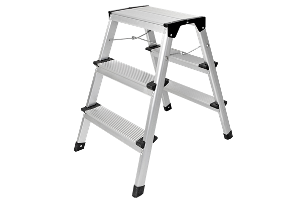  Aluminium Trittleiter, 2 x 3 Stufen