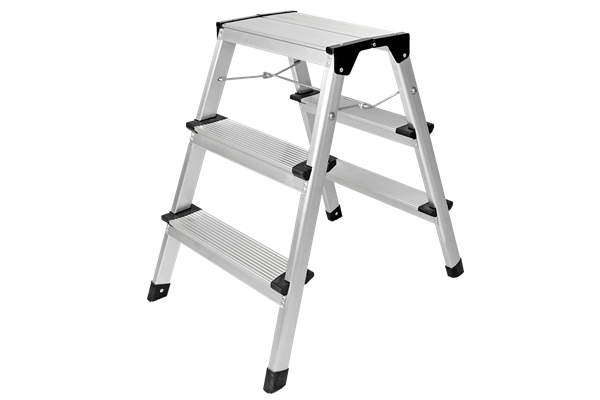  Aluminium Trittleiter, 2x 3 Stufen