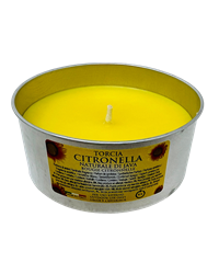Citronella-Kerze in Alu-Dose 140 g, 8 h, Ø 9,5 cm