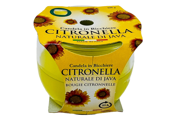  Citronella-Kerze im Glas, 120 g, 25 h