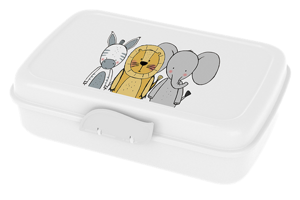  Lunchbox, 3 Freunde (Zoo), mit Trennfach