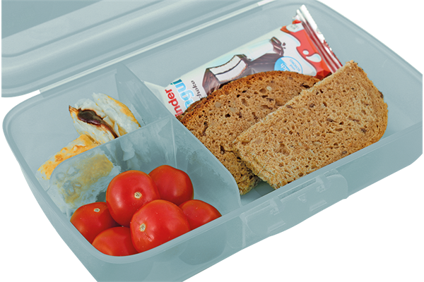  Lunchbox, 3 Freunde (Zoo), mit Trennfach