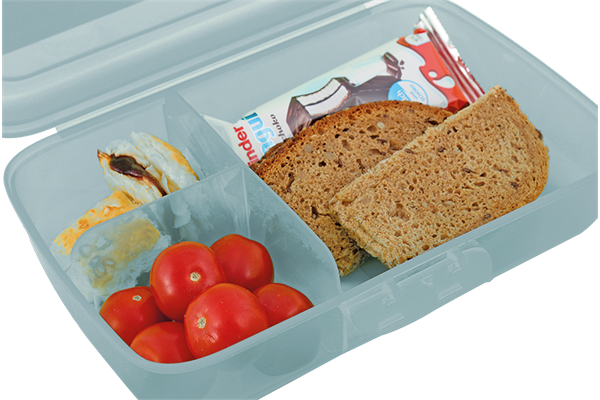  Lunchbox, 3 Freunde (Zoo), mit Trennfach