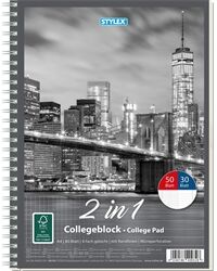 STYLEX Collegeblock, DIN A4, Duo