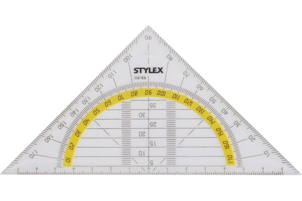 STYLEX Geodreieck, 16 cm