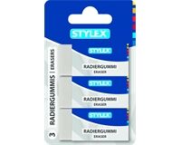STYLEX Radiergummi, 3 Stück (weiß)