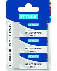 STYLEX Radiergummi, 3 Stück (weiß)