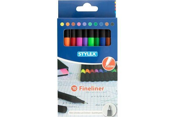 STYLEX Fineliner, 10 Stück, im Etui