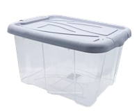 Box mit Deckel, 30 L (transparent)