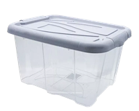 Box mit Deckel, 30 L (transparent)
