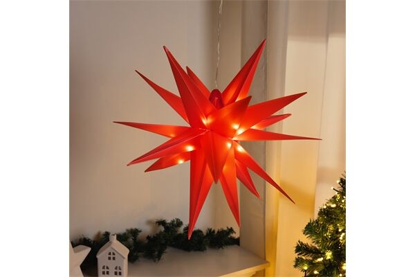  LED-Weihnachtsstern, rot, ca. Ø 56 cm