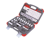 Durchgang-Steckschlüsselsatz, 17-tlg. (grau)