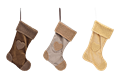  Nikolausstiefel Herz Dekor, Textil, 24 x 37 x 1 cm