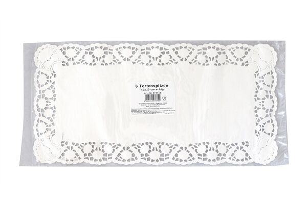  Tortenspitzen, rechteckig, 20 x 40 cm