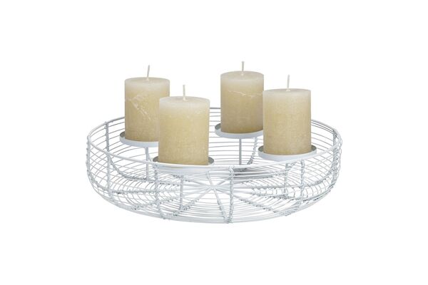  Adventskranz aus Metall, 36 x 9 x 36 cm