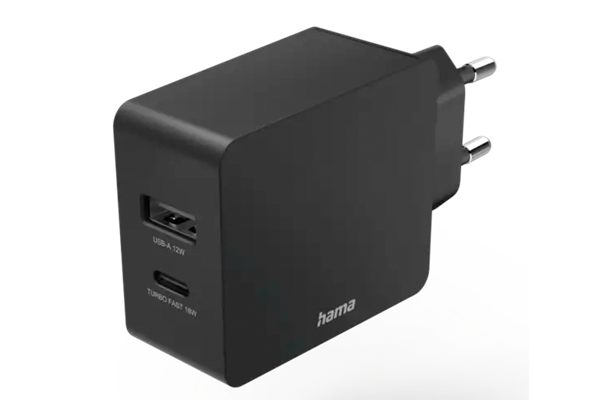 Ladegerät, USB-C (PD/QC) + USB-A, 30 W